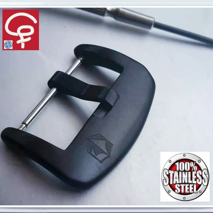 BLACK BUCKLE WATCH TALI JAM TANGAN EXPEDITION STAINLESS STEEL