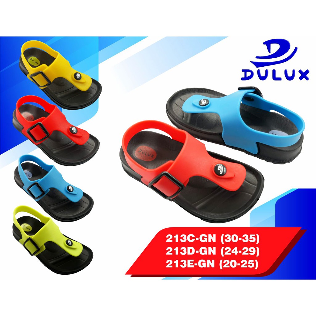 DX-213D-GN Sandal Karet Jepit Anak Tali Belakang Merek Dulux Ukuran 24-29