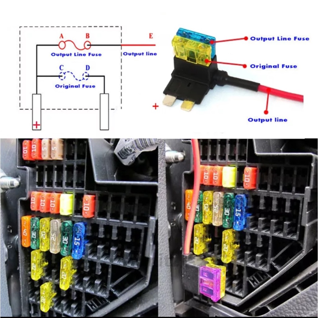 Fuse Tap Sambungan Kabel Jumper Kotak Box Sekring Tancap Mobil