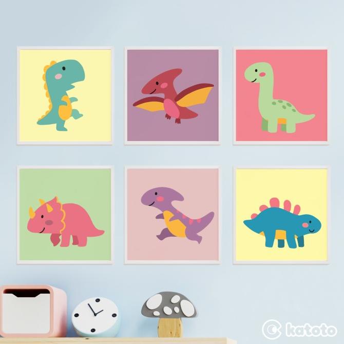 

PAINT BY NUMBERS PAINTING KIT. PAKET MELUKIS DINOSAURUS UNTUK ANAK