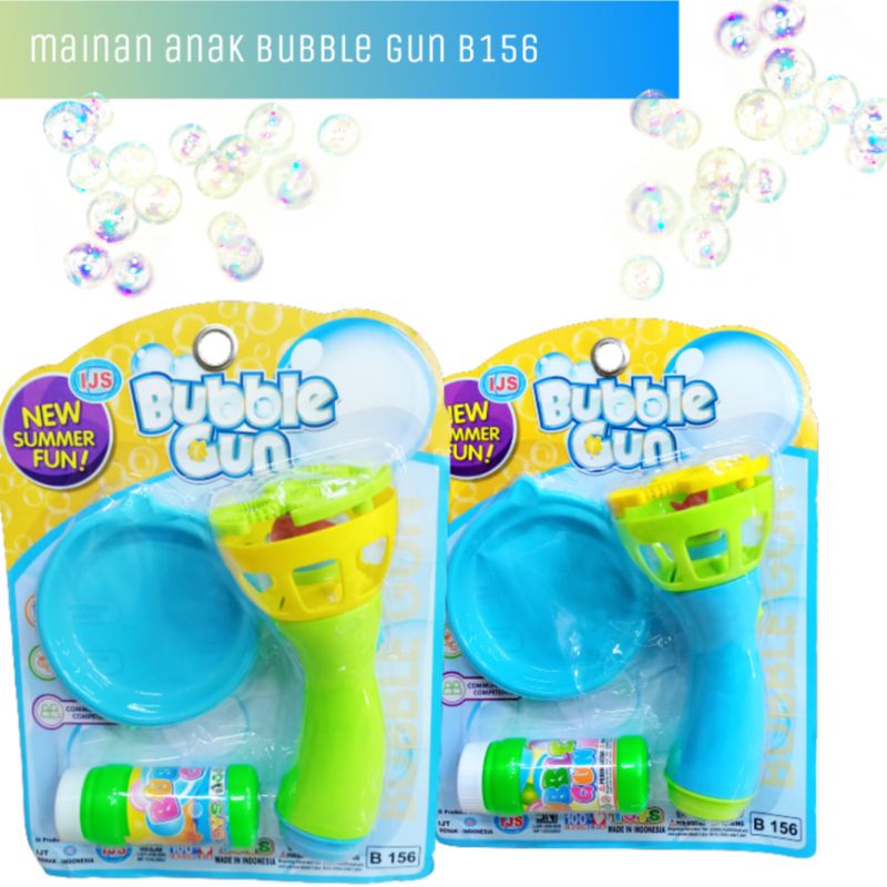 BUBBLE_MAINAN ANAK GELEMBUNG TEMBAK 3 MATA/MAINAN BUBBLE GUN MODEL SENTER MIKA MERK B156