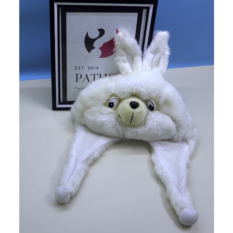 Topi Kupluk Animal Hat Binatang Kelinci Serigala Anabul Beruang Dewasa