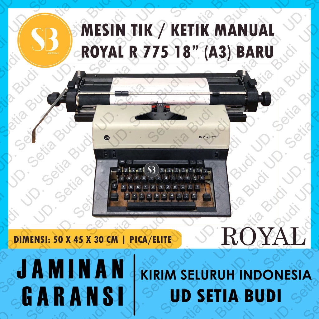 Mesin Ketik Manual Royal R775 18 Inch Mesin Tik 18&quot; R 775 Baru