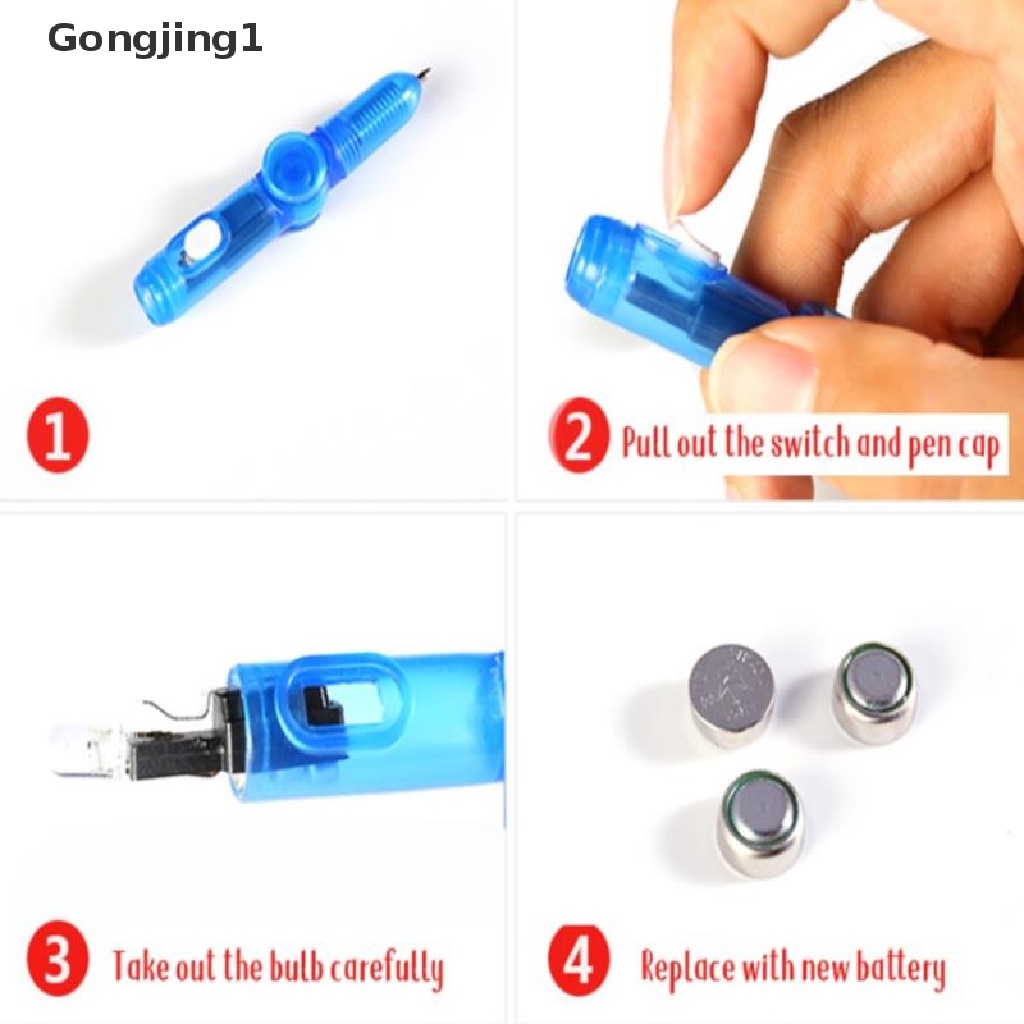 Gongjing1 Pulpen Fidget Spinner Gyro Dengan Lampu Led Untuk Kantor