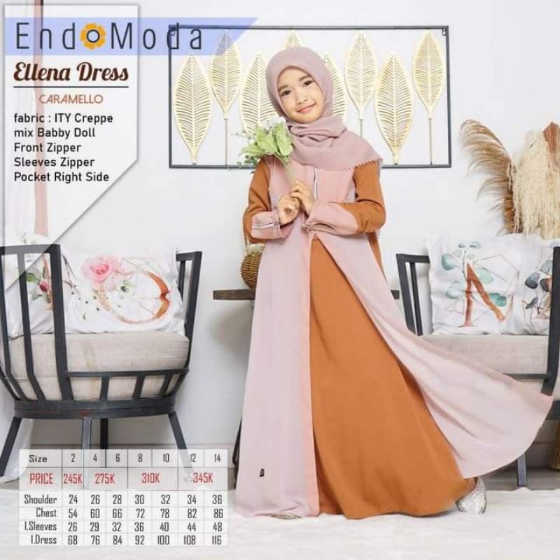 ELLENA DRESS ANAK ENDOMODA