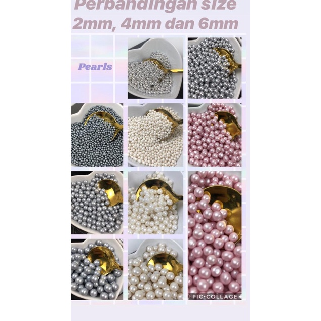 

♦ Sprinkles mutiara / pearl 2mm / hiasan kue mutiara manik manik - Gold ☻