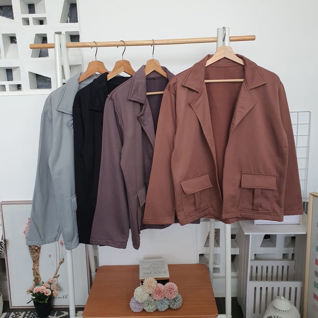 DANIELLA BLAZER JAKET WANITA BAHAN FLEECE