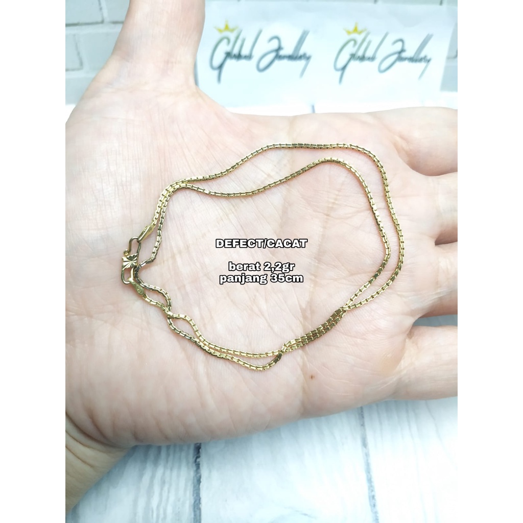 KALUNG ITALY LAPIS EMAS DEFECT PERAK ASLI S925 GLOBAL JEWELLERY CM011