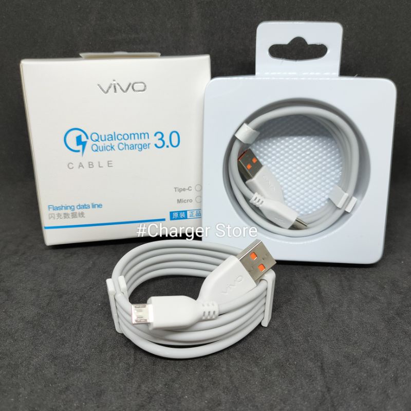 Kabel Charger Vivo Micro USB Qualcomm Quick Charge 3.0 Cable Data Vivo Fast Charging Original