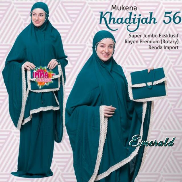 MUKENA KHADIJAH - BAHAN RAYON PREMIUM - SUPER JUMBO - MUKENA PREMIUM