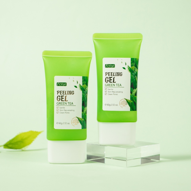 BPOM Fenyi Green Tea Peeling Gel Mengangkat Kulit Mati Komedo Scrub Pemutih Menghaluskan Kulit 60g