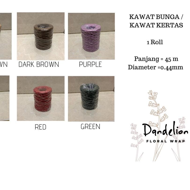 

PAPER WIRE / FLORAL WIRE KAWAT KERTAS KAWAT BUNGA IMPORT PREMIUM PER ROLL