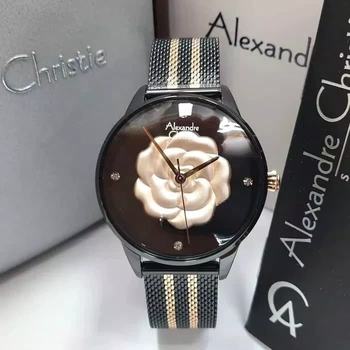 Jam Tangan Wanita Alexandre Christie Original New Model Rose AC3733