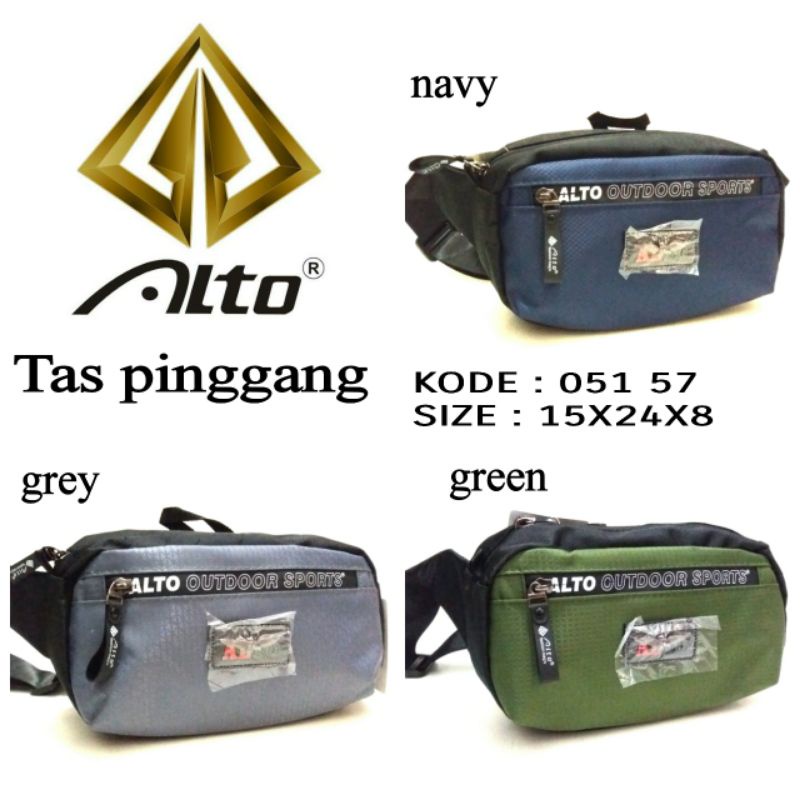 TAS PINGGANG COWOK ALTO 05157 WARNA NAVY HIJAU ABU ALTO OUTDOOR SPORT TERBARU TERMURAH