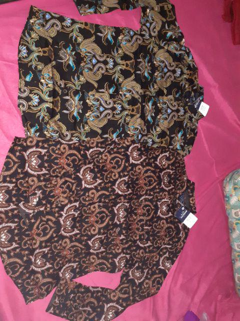 Terlaris Kemeja Batik Slim Fit Kedaton E-1527 (sanvanina) | Baju Batik Cowok