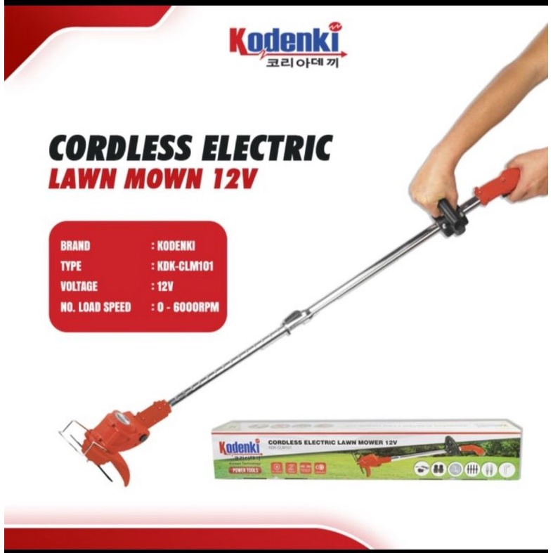 Kodenki mesin potong rumput baterai cordless brush cutter 12 volt