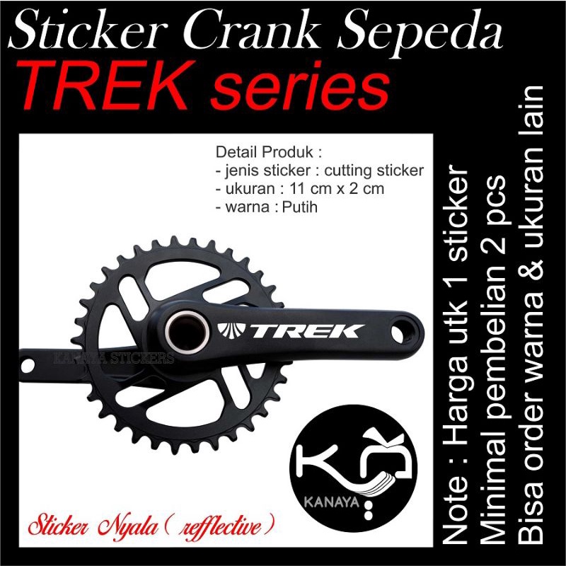 sticker stiker cutting crank sepeda pedal MTB sepeda lipat roadbike Trek