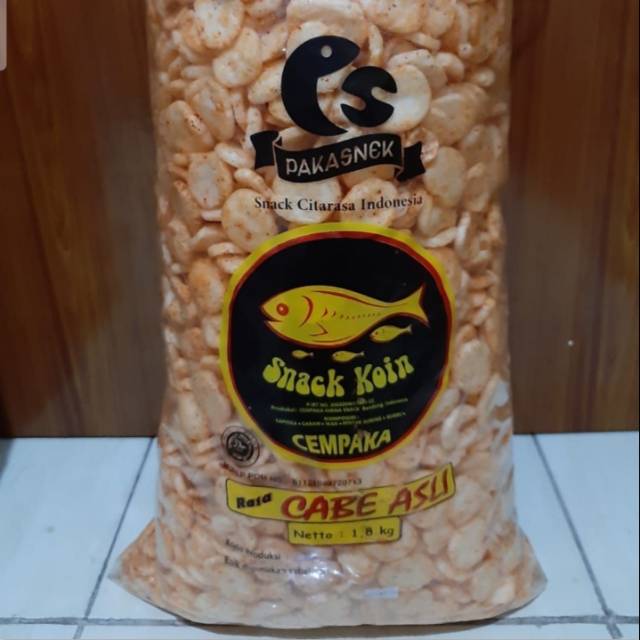 

Krupuk koin ikan pedas