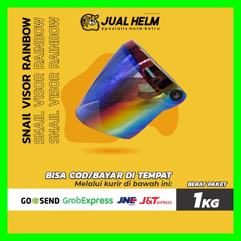 Snail Visor Retro Open Rainbow (Kaca Bogo)