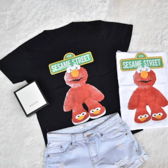 T-shirt / baju wanita sesame street / kaos cewek sesame street / tumblr tee sesame street