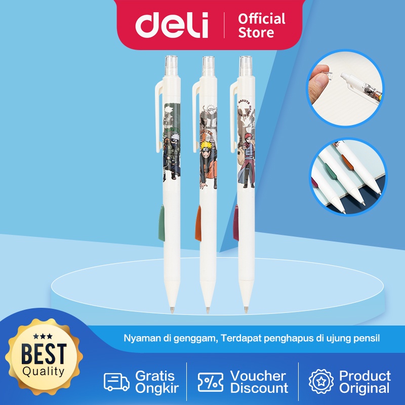 

Deli Naruto Mechanical Pencil / Pensil Mekanik Naruto 0.5 mm Design Menarik S1202
