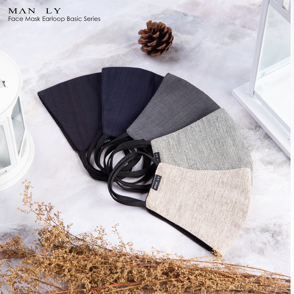 Masker Kain Manly 3 Ply (Original 100%) Hijab / Non Hijab