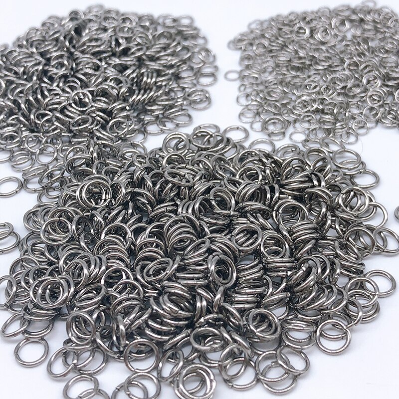 4 5 6mm 500pcs/lot Connector Stainless Steel Jump Rings DIY Silver color Jewelry Findings Components Split single Open ring