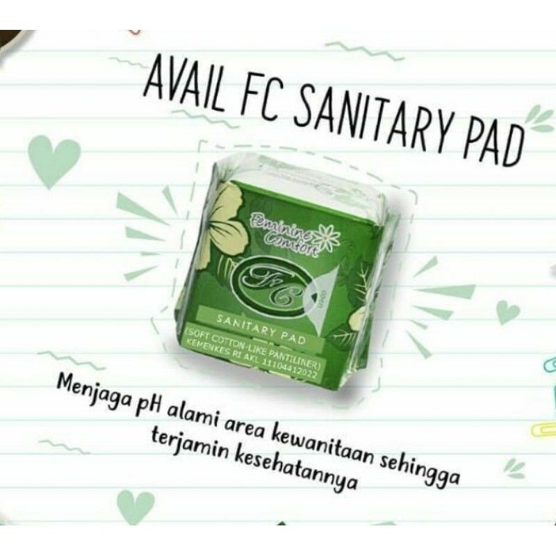 Pembalut Avail Hijau Pantyliner 1Ball /  AVAIL HIJAU FEMININE COMFOR 1BALL ISI 10 PACK / PEMBALUT