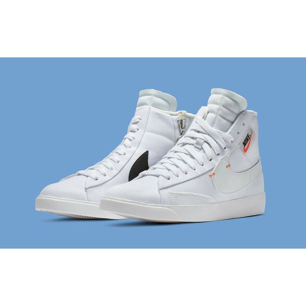 nike blazer white orange