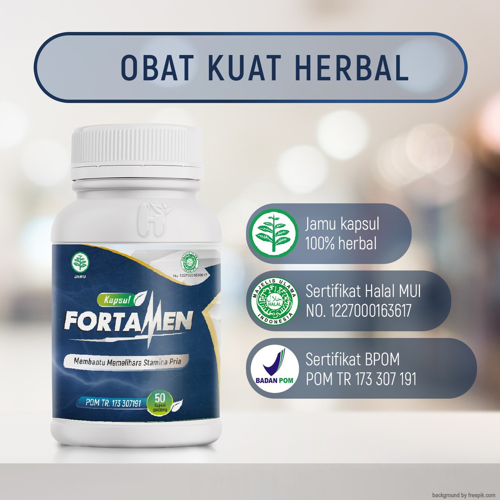 Obat Kuat Herbal PRIA Stamina Tahan Lama Berjam Jam Aman BPOM FTAM