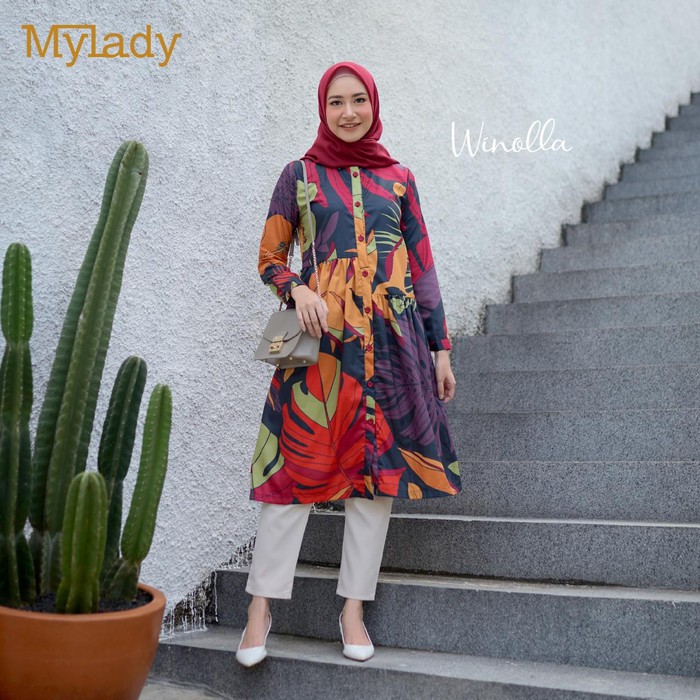 Spesial Mylady Hijab TUNIK PRINT TOYOBO III - WINOLLA, S Diskon