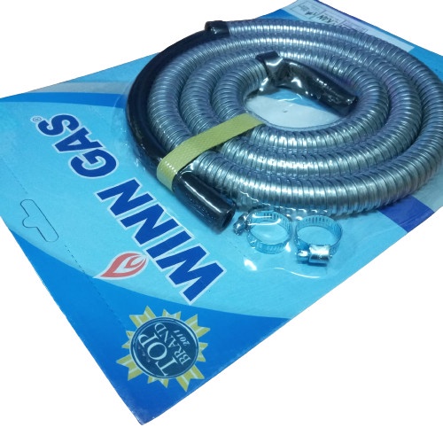 SELANG GAS WINN GAS 1,8M/SELANG FLEKSIBEL/Selang Metal Spiral SS LPG/Selang Gas Flexsibel/Selang Regulator Kompor Gas Lpg 1,8M Tabung/Selang Gas Winn Gas Flexible BERKUALITAS