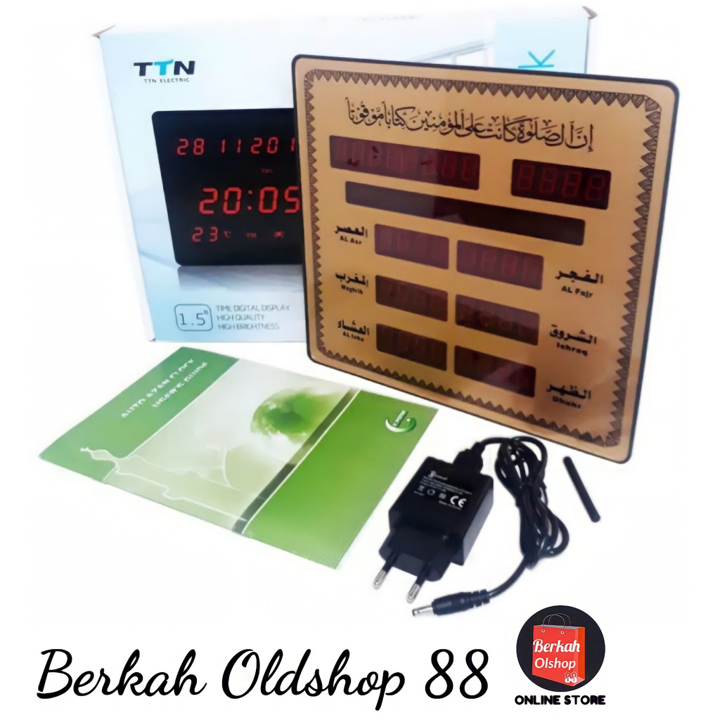 BERKAH OLDSHOP 88 - JAM ADZAN DIGITAL JADWAL SHOLAT OTOMATIS AZ 2325