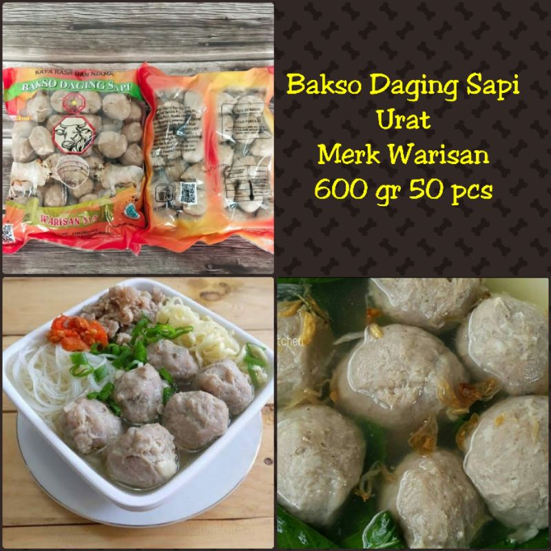 

Bakso Daging Sapi Urat Merk Warisan isi 50