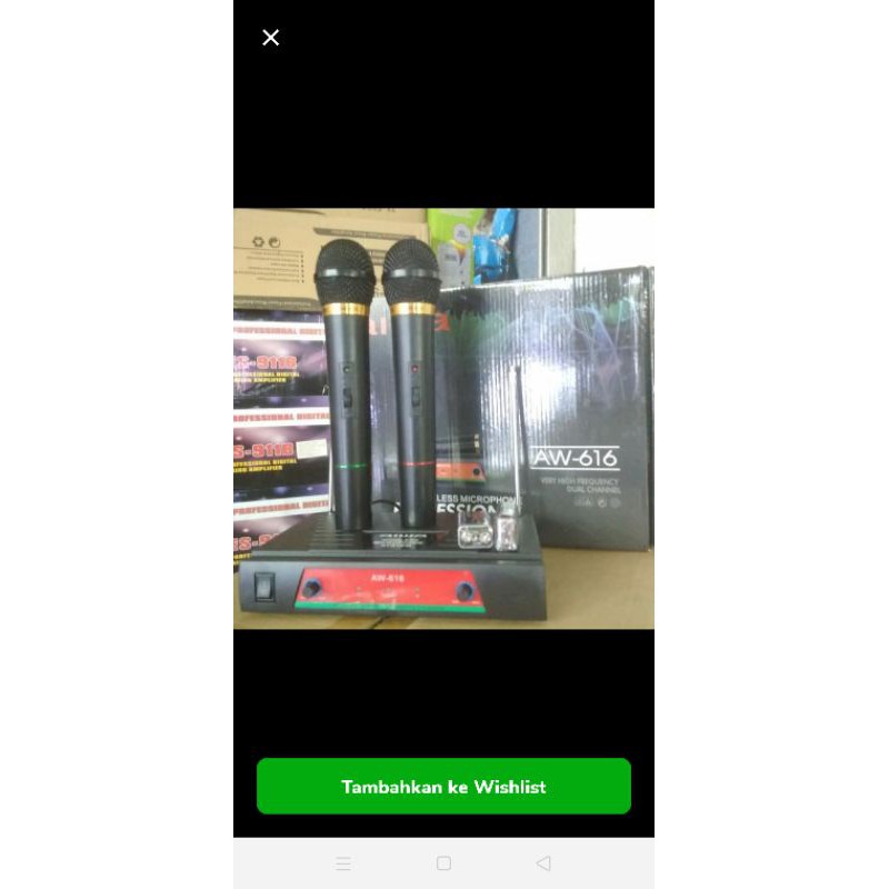 MIC WIRELESS AIWA AW-616 MIC WIRELESS PROFESIONAL