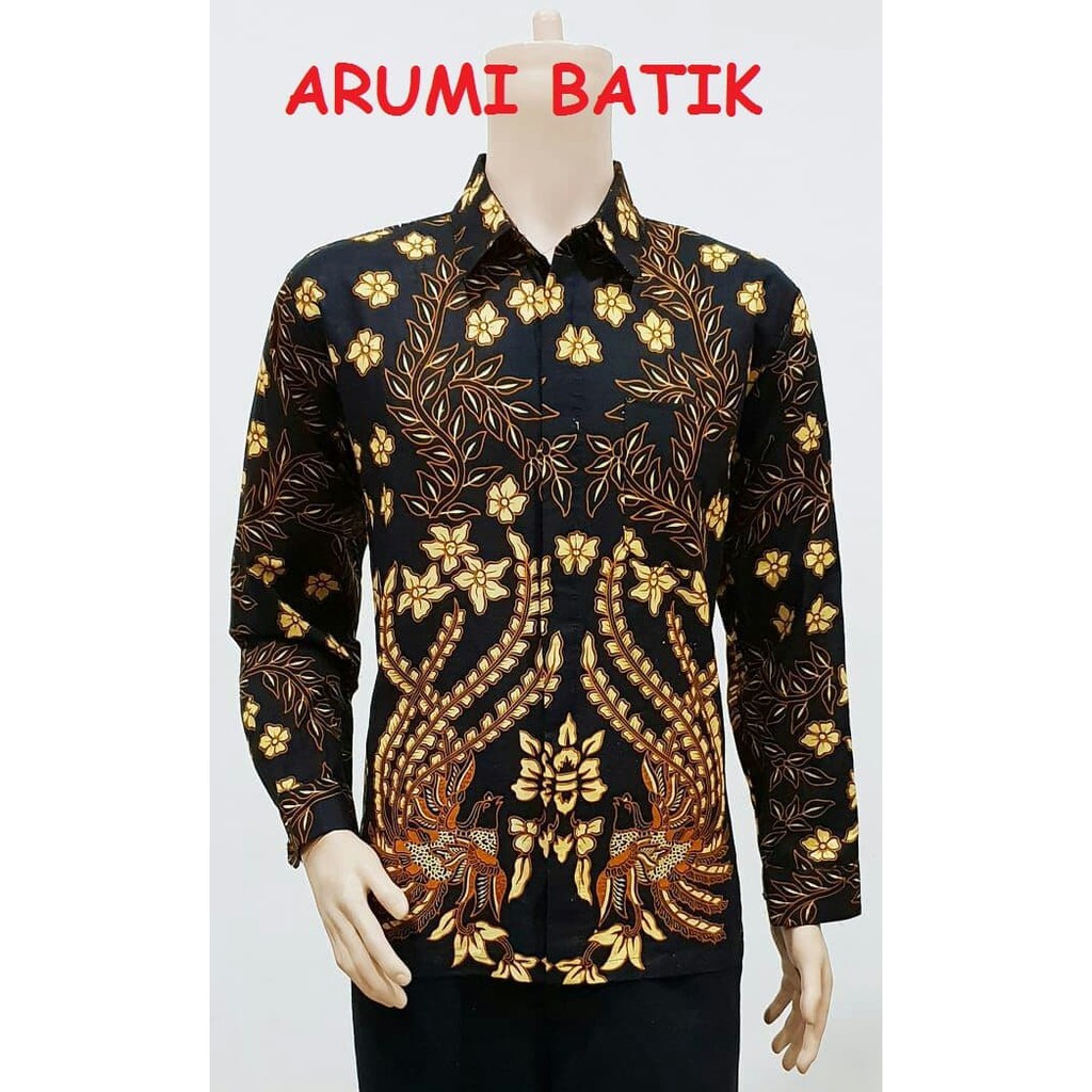 Kemeja Hem Baju Seragam Pria Batik Lengan Panjang 2374 BIG SIZE