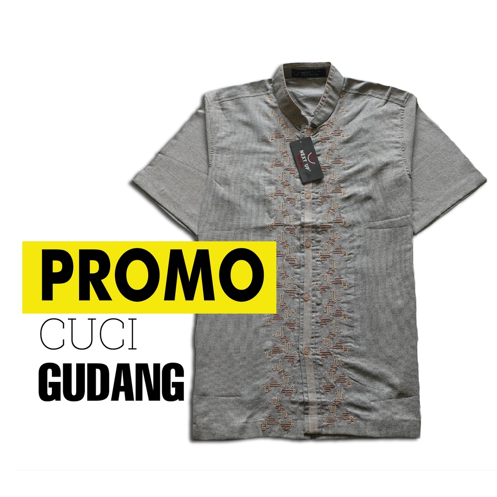 PROMO CUCI GUDANG MERK NEXT-UP ORIGINAL BAJU KOKO LENGAN PENDEK COWOK
