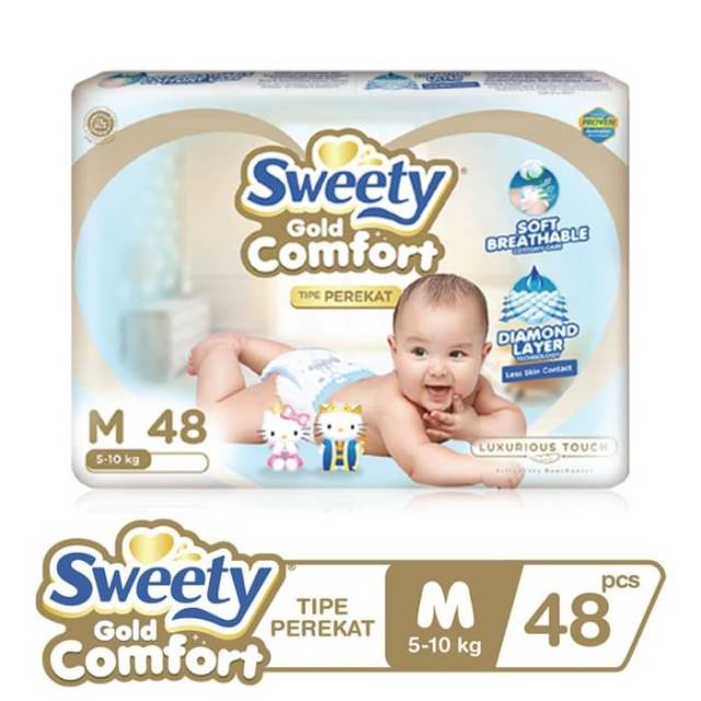 POPOK SWEETY GOLD COMFORT NB 52 / S50 / M48 PEREKAT