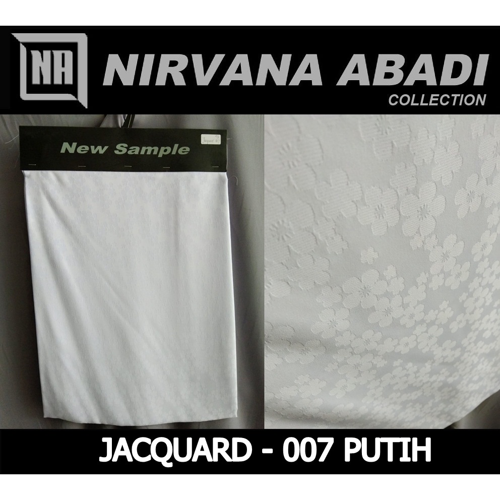 Bahan Kain Jacquard Jaquard Kualitas Premium - 007 Putih