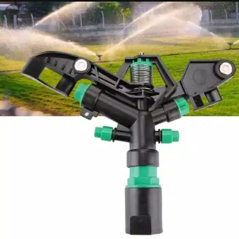 Sprinkler 4 Nozzle Alat Irigasi Bisa Berputar Jangkauan Luas dan Merata