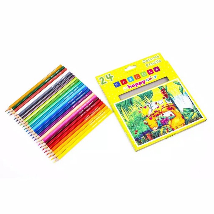 

Bergaransi Pascola Happy Color Pencil 24 Isi 24 Pensil Warna Standard Pen Bagus