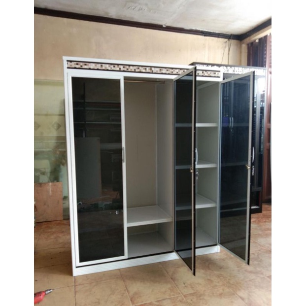lemari baju alumunium 3 pintu