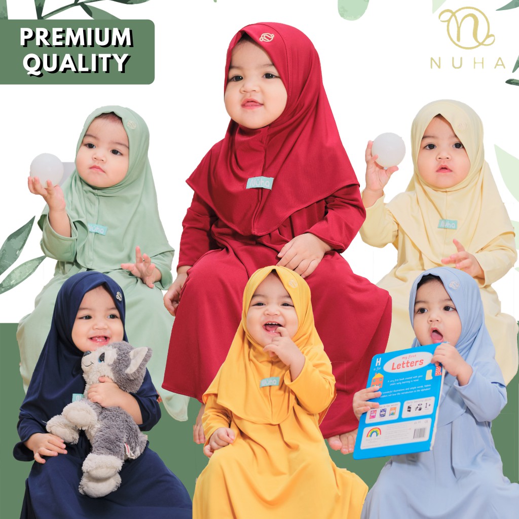Baju Gamis Bayi Perempuan Umur 0 6 Bulan Sampai  Umur 1 2 3 4 Tahun Baju Muslim Daily By Nuha D2N