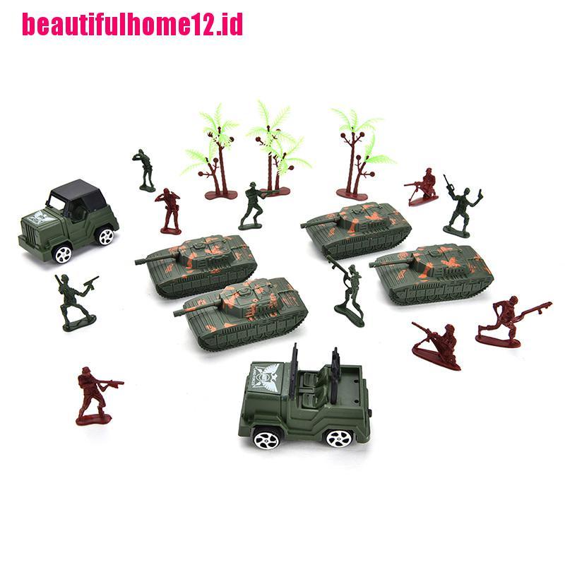 【beautifulhome12.id】307 Pcs/sett Soldier Kit Grenade Tank Aircraft Rocket Army Men Sand Scene Model