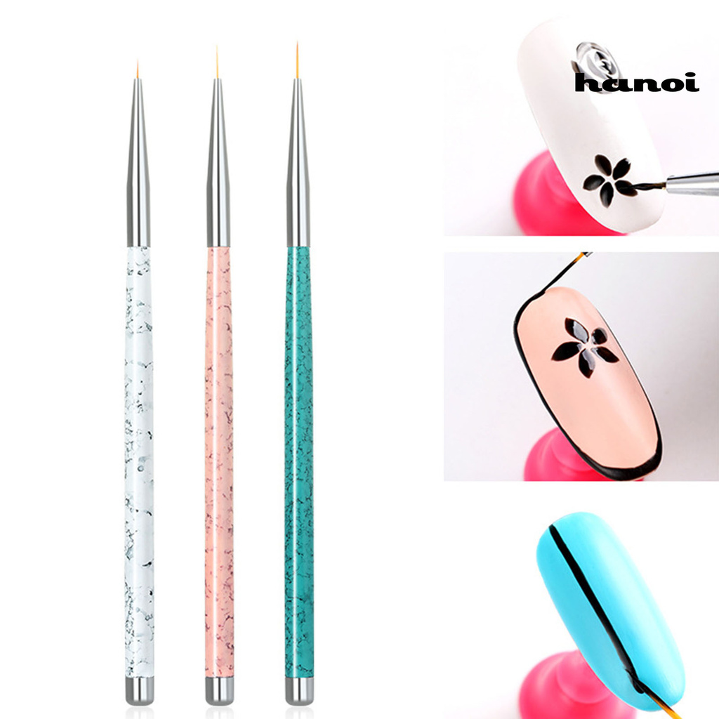 3pcs Pen Nail Art Multifungsi Bahan Plastik Untuk Salon