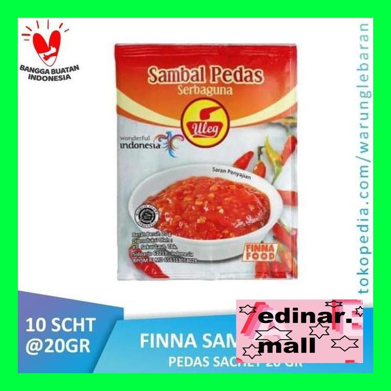

50Siusbu Pack Finna Sambal Uleg Pedas Sachet (10 X 20Gr) Bud050S