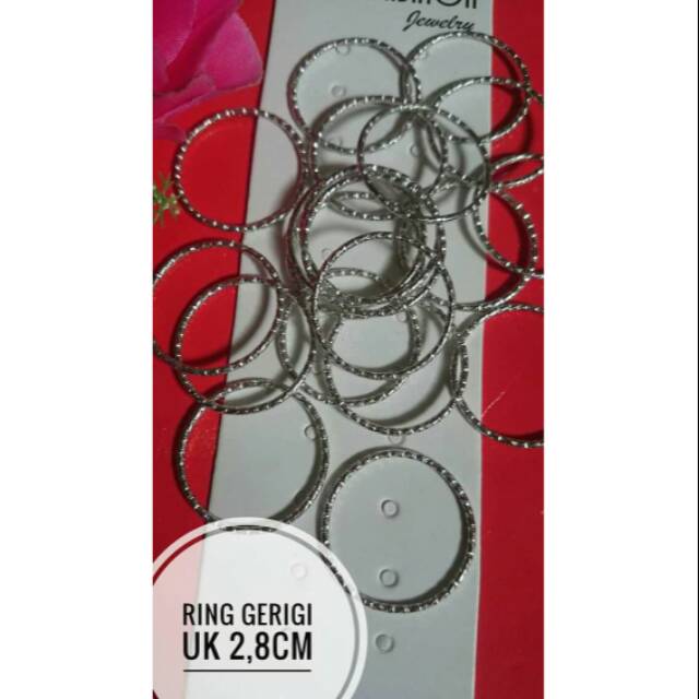 Ring gerigi uk 2,5cm dan 2,8cm /gold dan silver