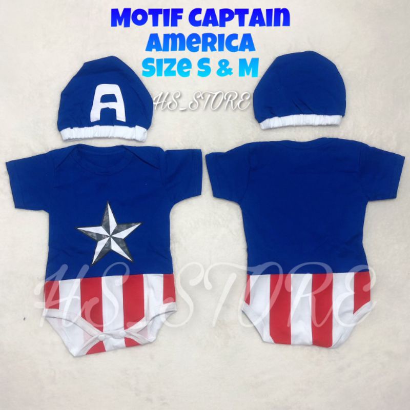 HARGA GROSIR ! JUMPER CAPTAIN AMERICA BABY / BAJU BAYI / BABY / JUMPER BAYI / KOSTUM BAYI TERMURAH !