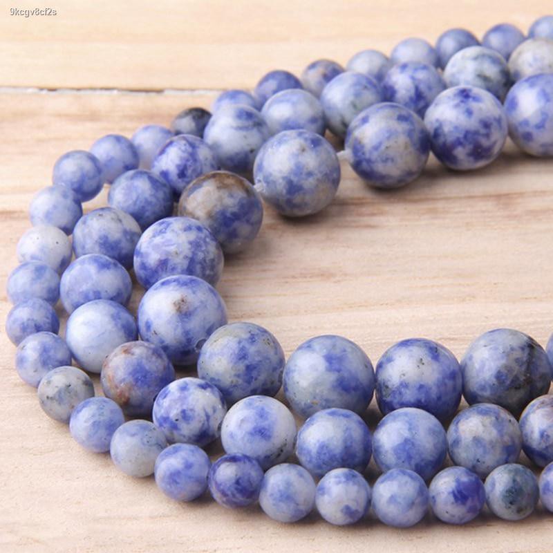 Natural Blue Sodalite Stone Jaspers Beads Round Loose Spacer