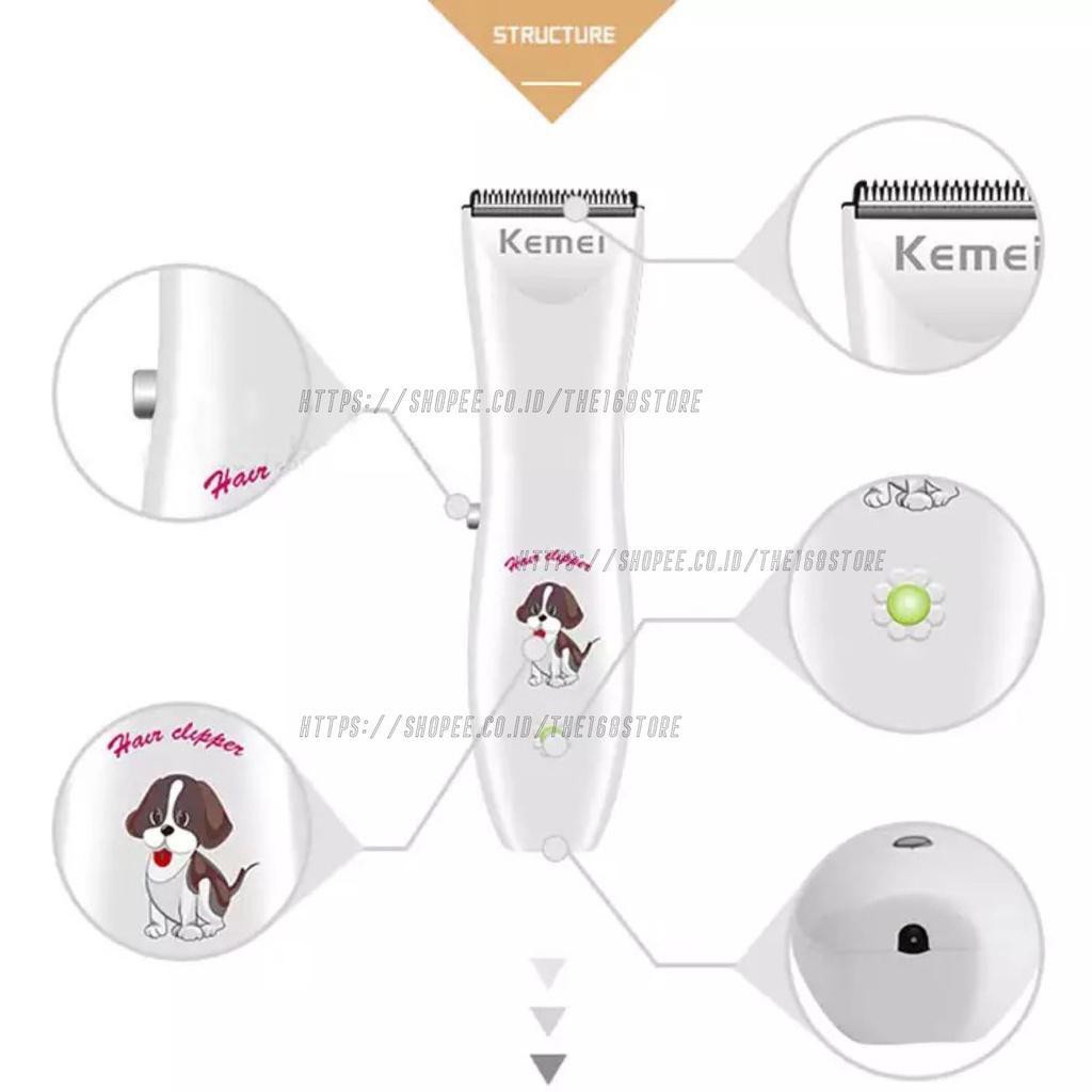 KEMEI 1051 ORIGINAL CUKURAN BULU HEWAN ELEKTRIK CAS PET CLIPPER RECHARGEABLE ANJING KUCING KM 1051 KM1051 KM1051